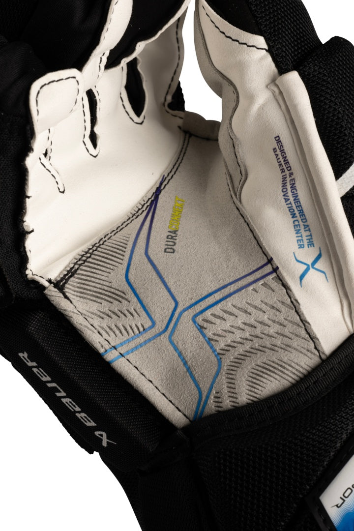 Bauer Intermediate Vapor FLYLITE Hockey Player Gloves black white