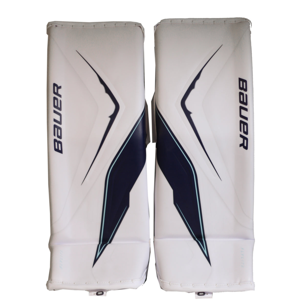 Bauer Intermediate Vapor FlyLite USC Spec Hockey Goalie Pad White/Navy/Ice Blue