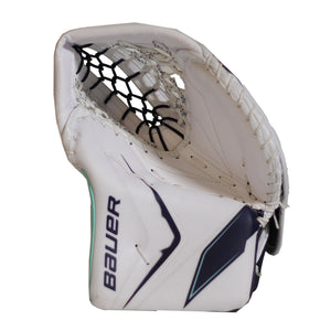 Bauer Intermediate Vapor FlyLite USC Spec Hockey Goalie Trapper White/Navy/Ice Blue