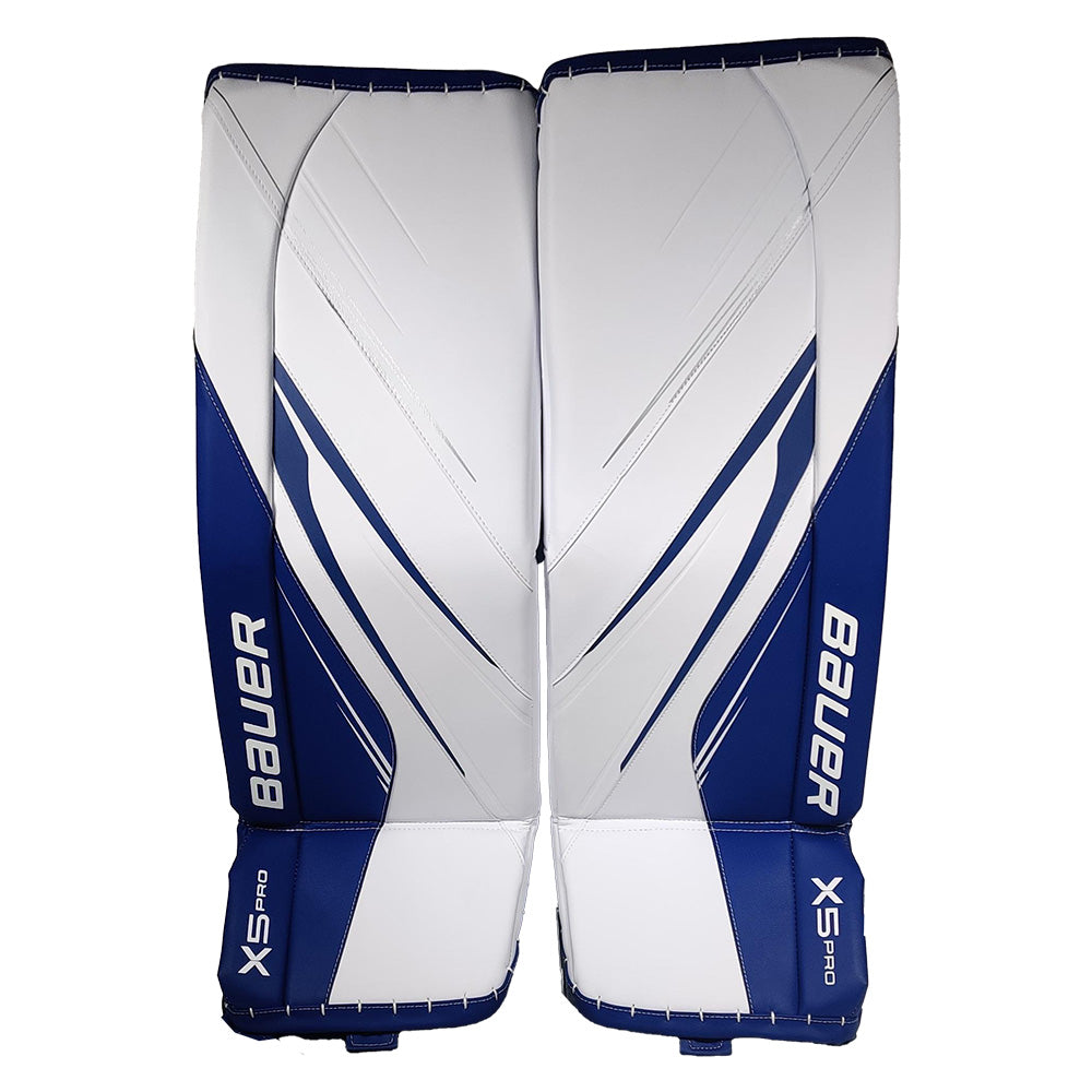 Bauer Intermediate Vapor X5 Pro Custom Hockey Goalie Pad White Blue