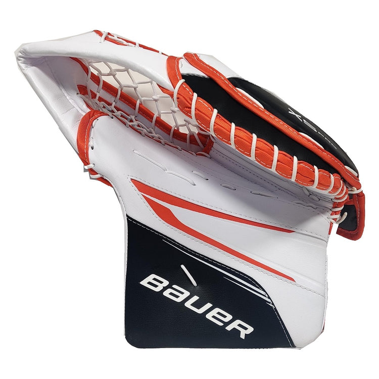 Bauer Intermediate Vapor X5 Pro Custom Hockey Goalie Trapper White Black Orange