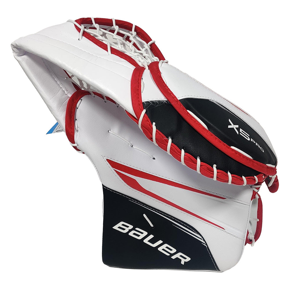 Bauer Intermediate Vapor X5 Pro Custom Hockey Goalie Trapper White Black Red