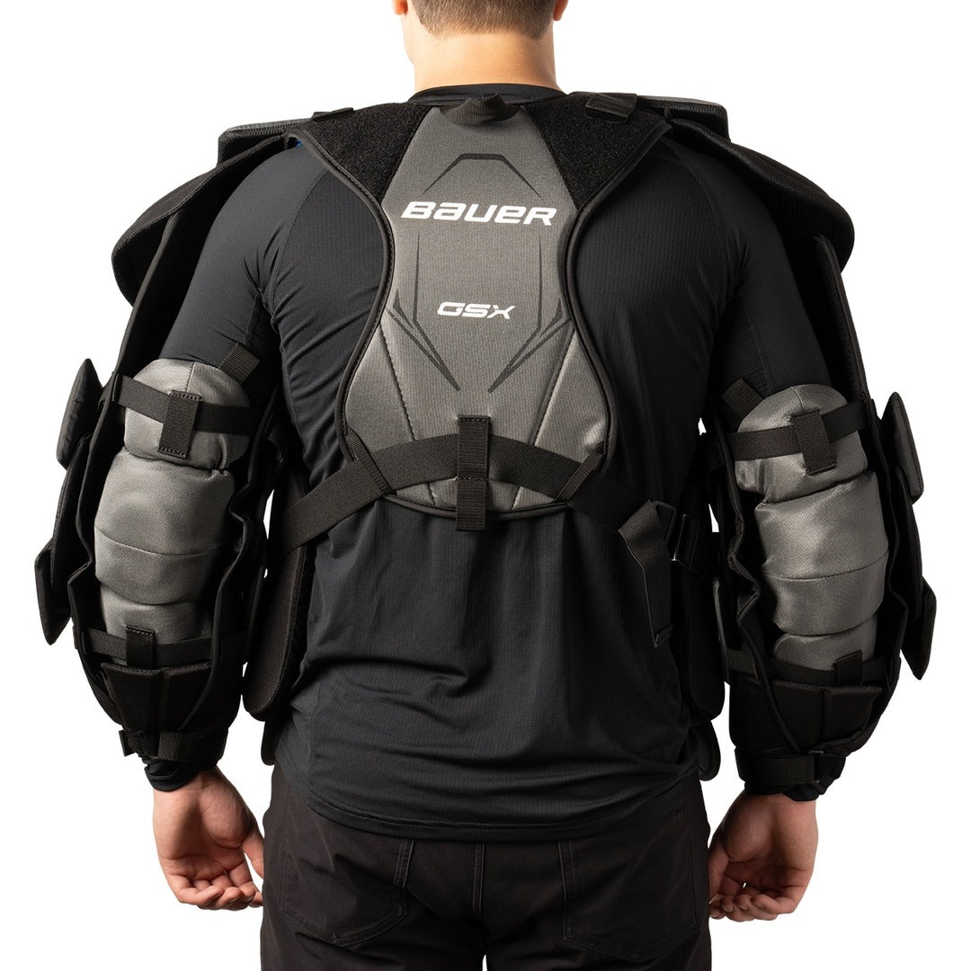 Bauer Junior GSX Hockey Goalie Chest and Arm Protector grey/black