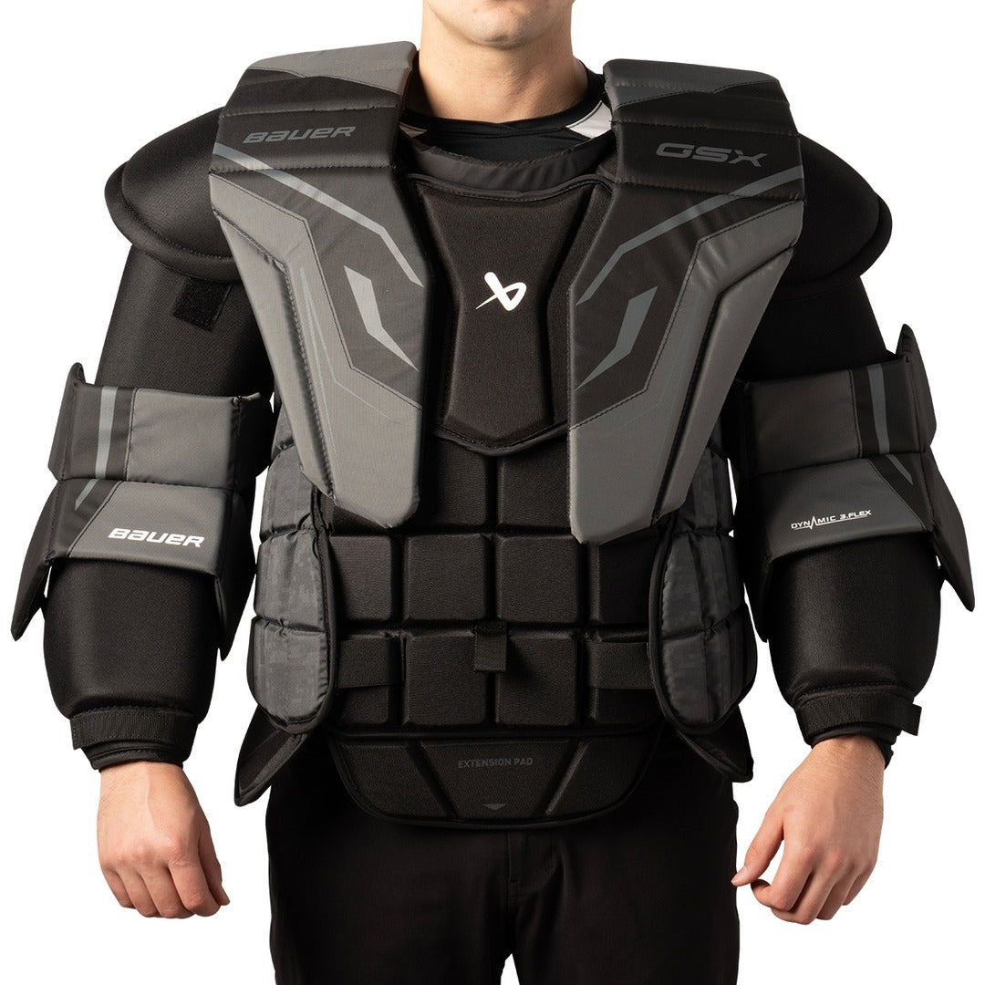 Bauer Junior GSX Hockey Goalie Chest and Arm Protector grey/black