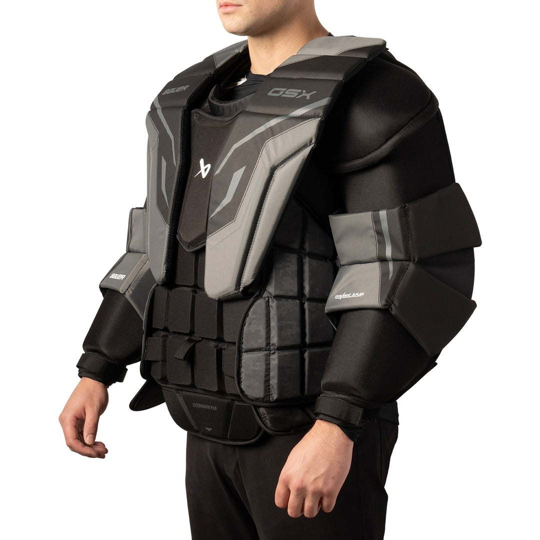 Bauer Junior GSX Hockey Goalie Chest and Arm Protector grey/black