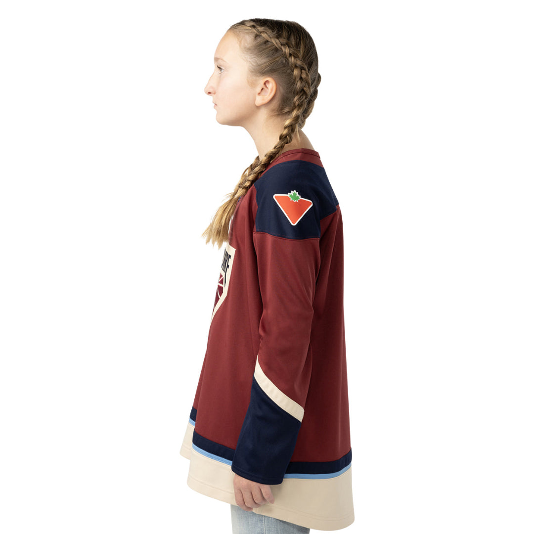 BAUER Junior PWHL Montreal Victoire Home Jersey burgundy