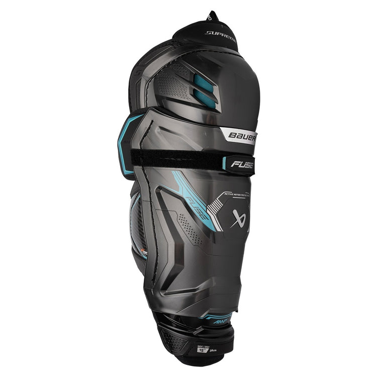 Bauer Junior Supreme Fuse Hockey Player Shin Guard silver/black