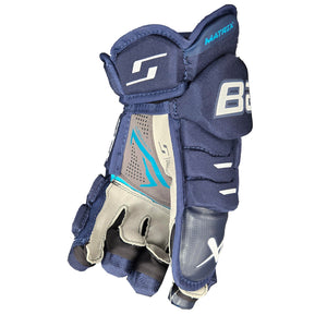 Bauer Junior Supreme Matrix Hockey Player Gloves Navy