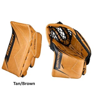 Bauer Junior SV-Pro Hockey Goalie Trapper + Blocker Tan/Brown