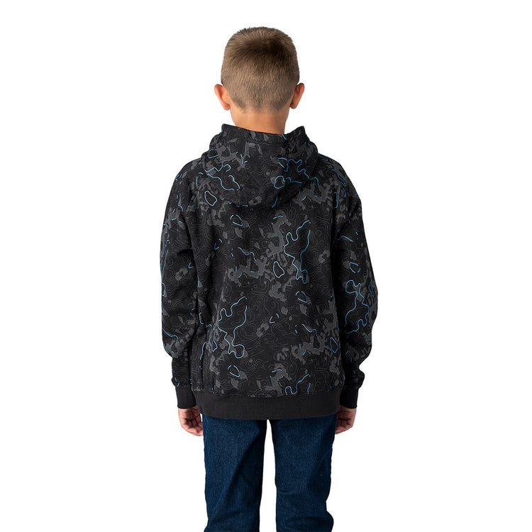 BAUER Junior Ultimate Printed Hoodie black/blue