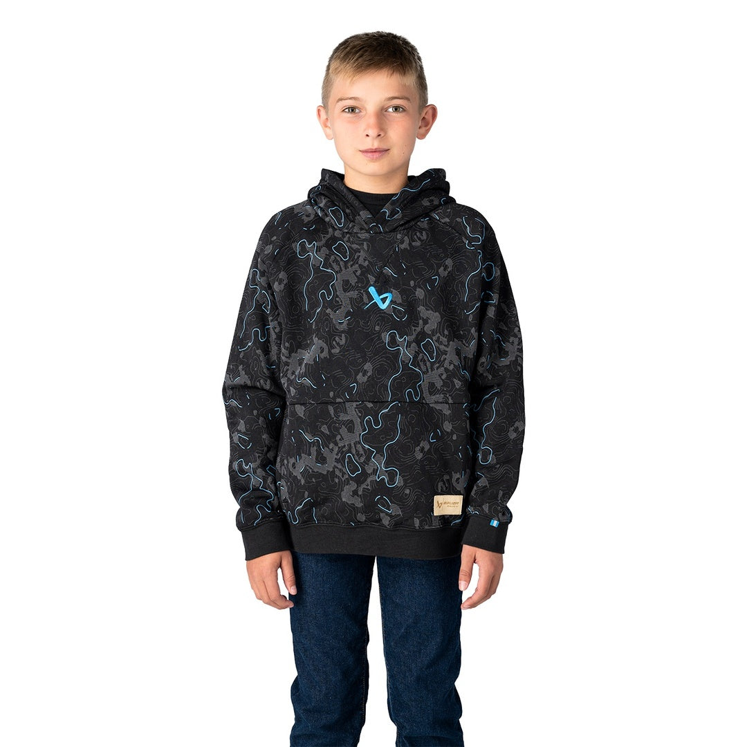 BAUER Junior Ultimate Printed Hoodie black/blue