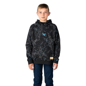 BAUER Junior Ultimate Printed Hoodie black/blue