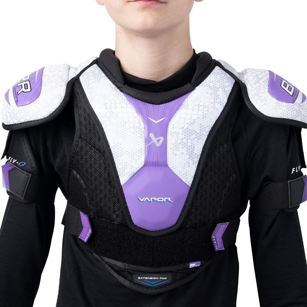 Bauer Junior Women's Vapor Fly-G Hockey Player Shoulder Pad black/white/purple