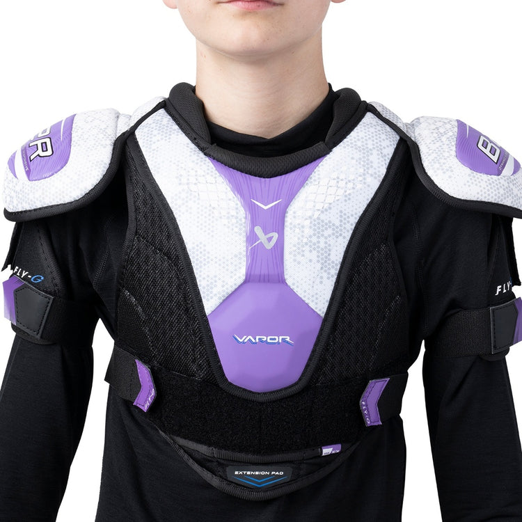 Bauer Junior Women's Vapor Fly-G Hockey Player Shoulder Pad black/white/purple