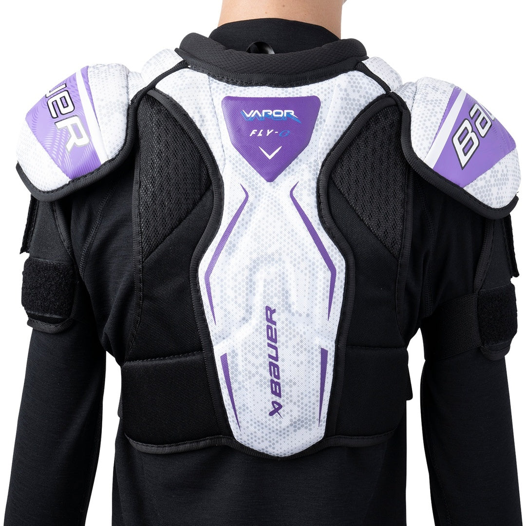 Bauer Junior Women's Vapor Fly-G Hockey Player Shoulder Pad black/white/purple