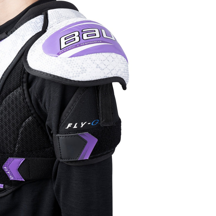 Bauer Junior Women's Vapor Fly-G Hockey Player Shoulder Pad black/white/purple