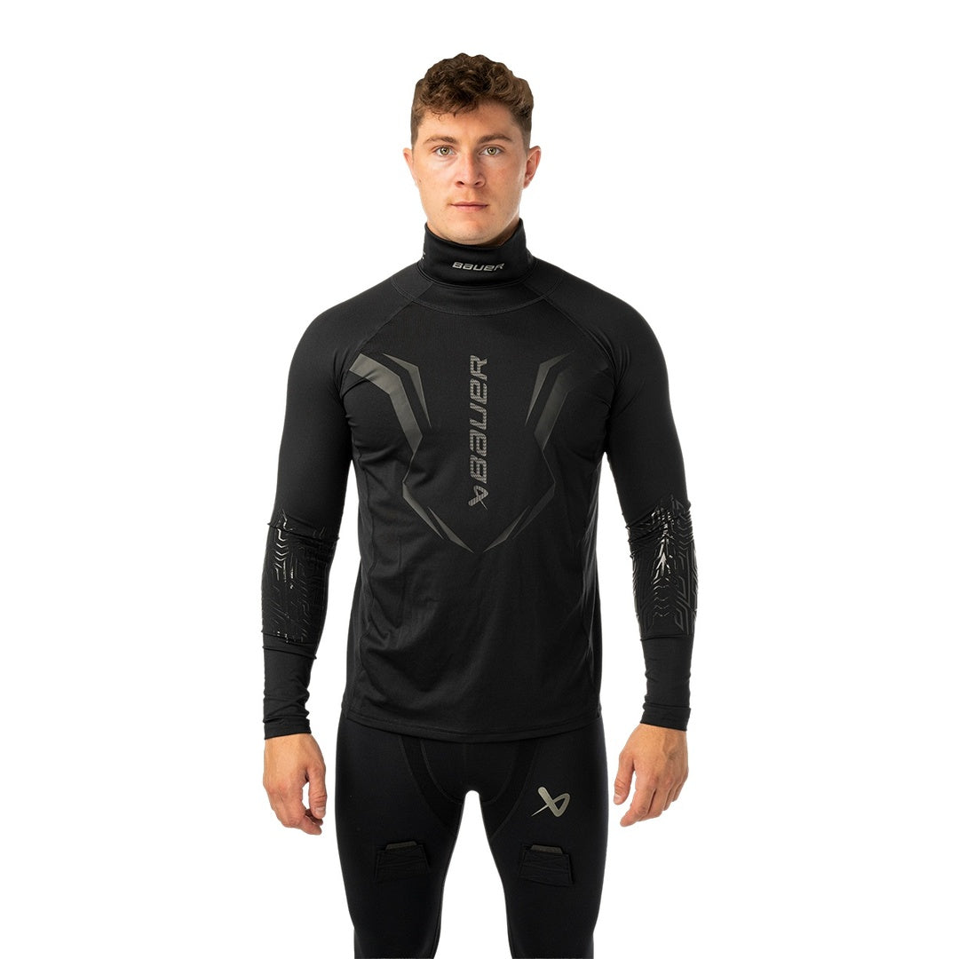 Bauer Senior Bodyguard Neck Protect Long Sleeve Shirt black