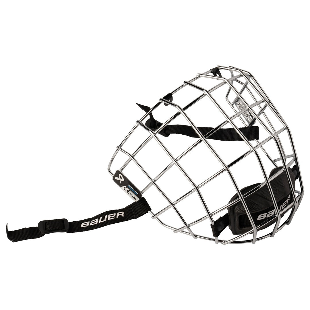 Bauer Senior Contour Chrome Hockey Player Helmet Cage chrome