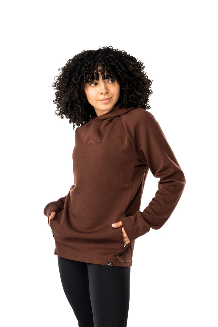 BAUER Senior FLC Pre-Game Hoodie brown stone