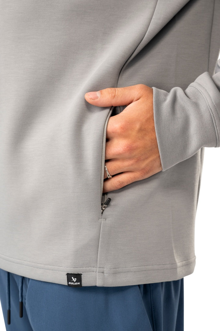 BAUER Senior FLC Pre-Game Hoodie stone grey