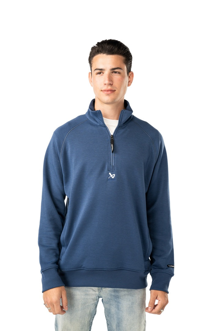 BAUER Senior FLC Showstopper 1/4 Zip Sweater oceana blue