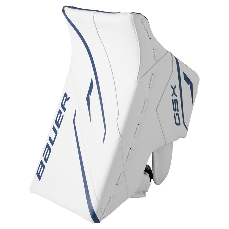 Bauer Senior GSX Hockey Goalie Blocker white/blue