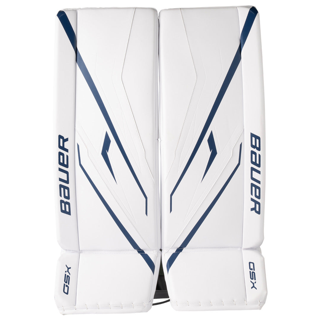 Bauer Senior GSX Hockey Goalie Pad white blue