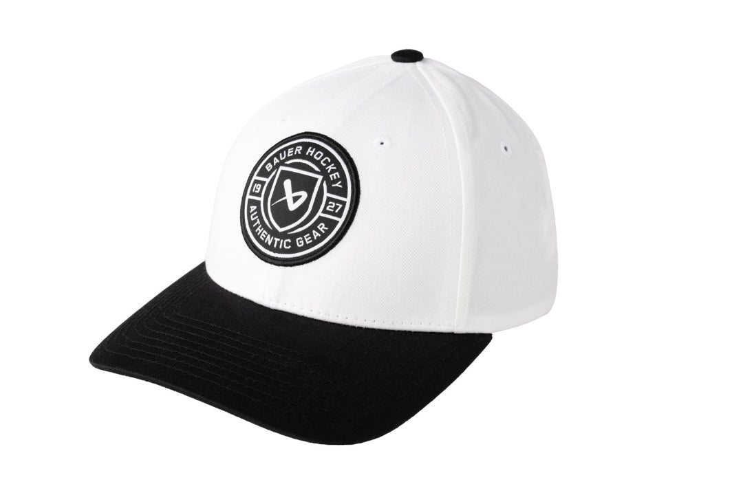 BAUER Senior Institute B&W Patch Adjustable Hat White/Black