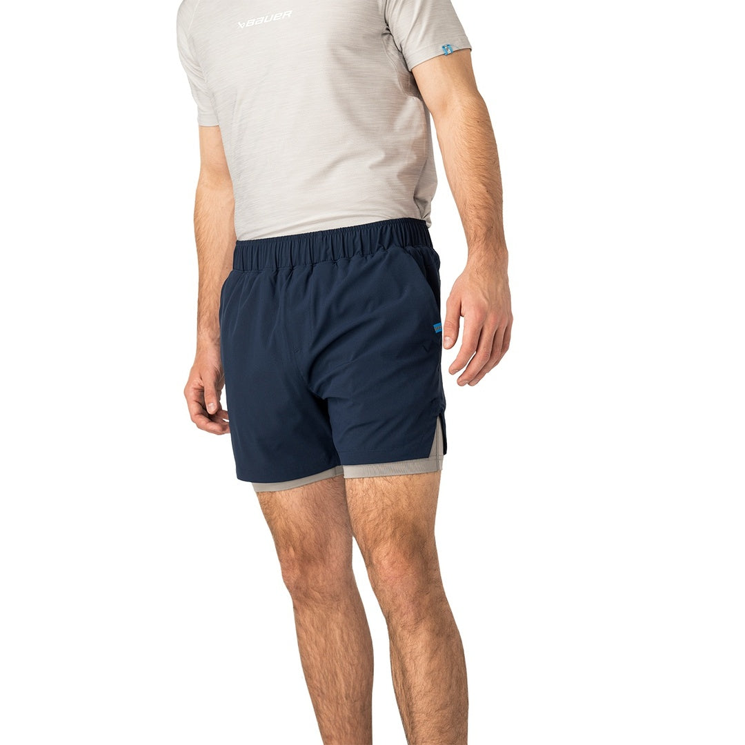 BAUER Senior Lined Training Shorts navy