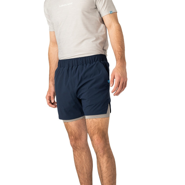 BAUER Senior Lined Training Shorts navy