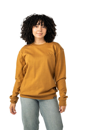 BAUER Senior Mixed Autumn Crew Sweater golden brown yellow