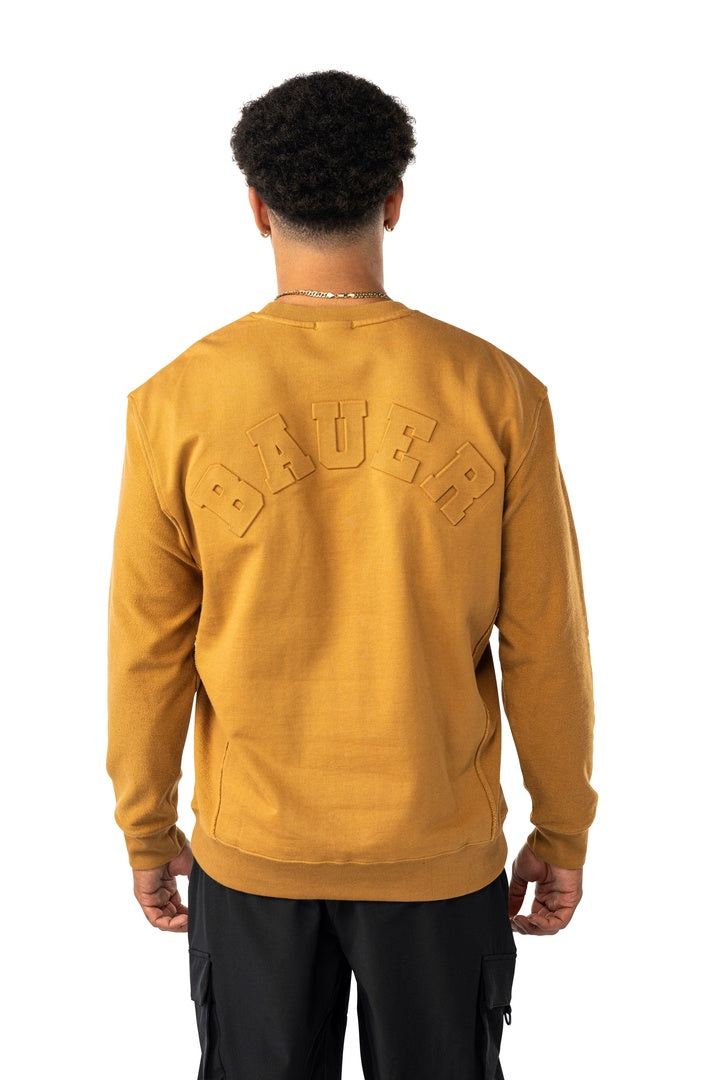 BAUER Senior Mixed Autumn Crew Sweater golden brown yellow