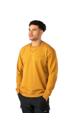 BAUER Senior Mixed Autumn Crew Sweater golden brown yellow