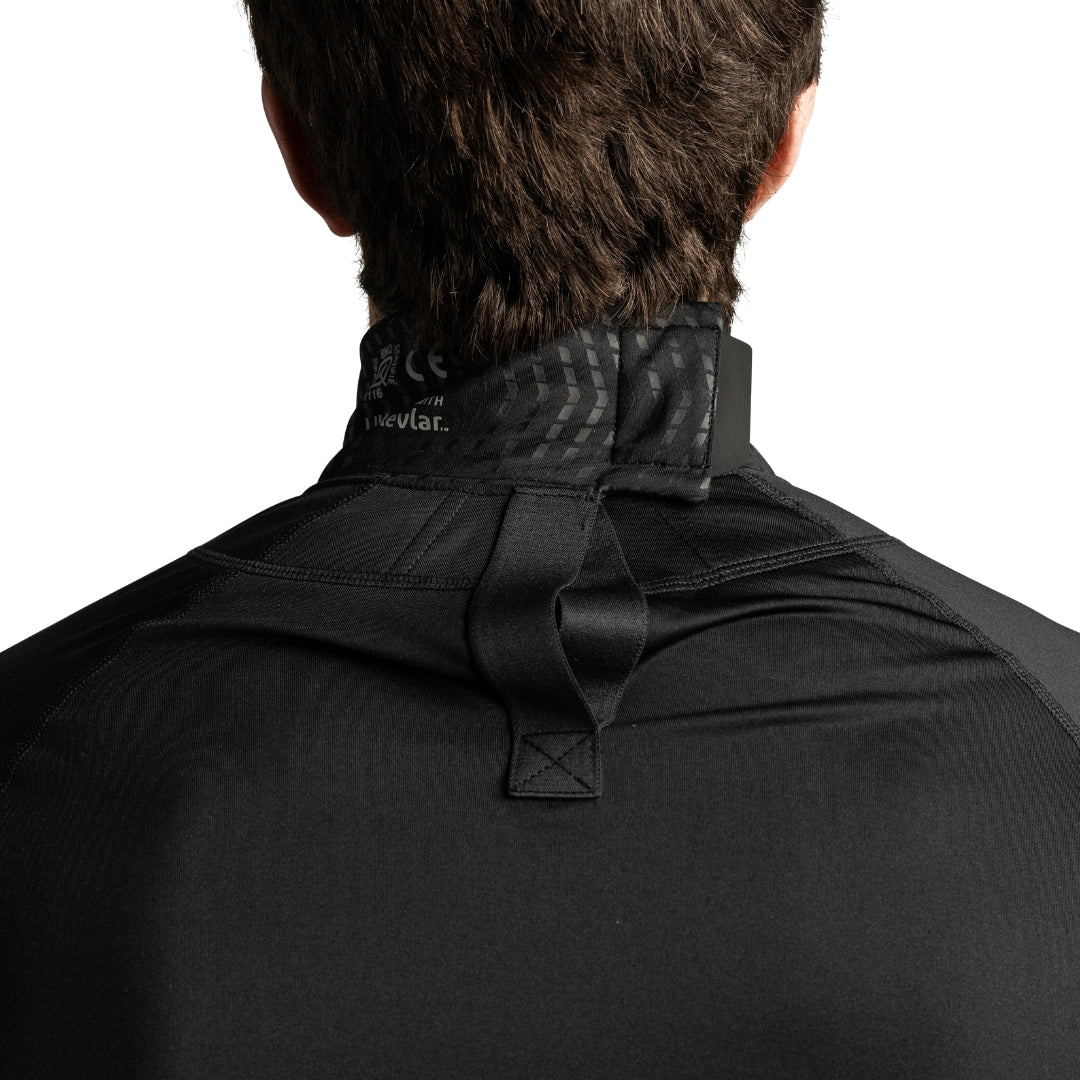 Bauer Senior Neck Protect Hockey Player Long Sleeve Shirt black