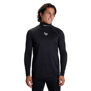 Bauer Senior Neck Protect Hockey Player Long Sleeve Shirt black