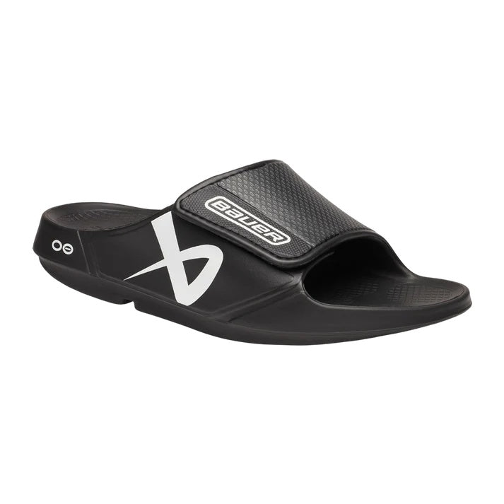 Bauer Senior OOFOS Sport Flex Slides Sandal 2025 black