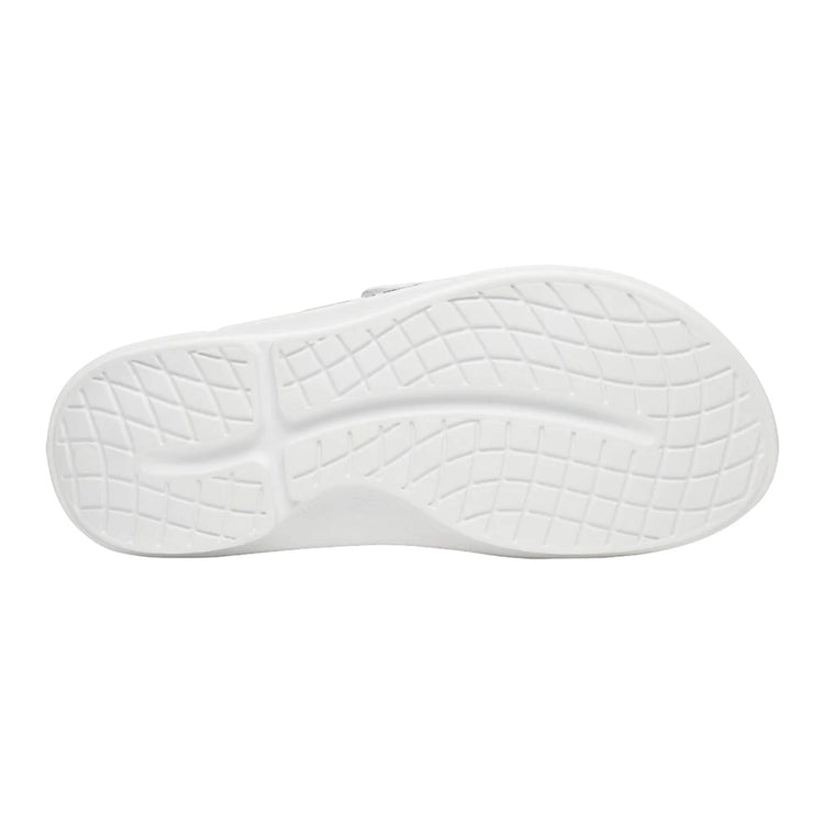Bauer Senior OOFOS Sport Flex Slides Sandal 2025 white blue 