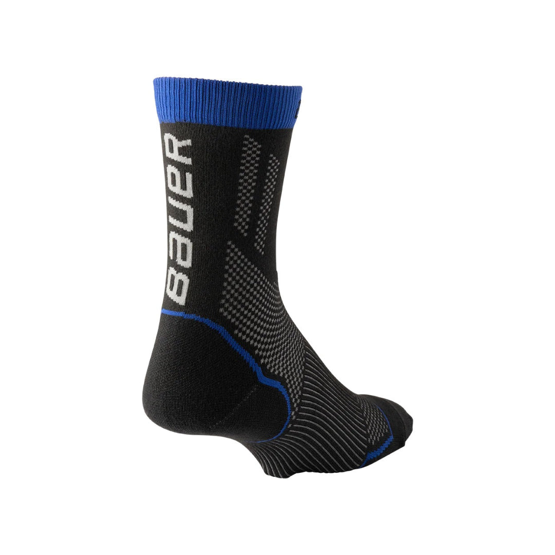 Bauer Senior Performance Low Hockey Skate Socks (S25) black/blue