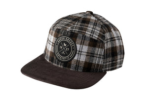 BAUER Senior Plaid 7-Panel Snapback Hat Grey