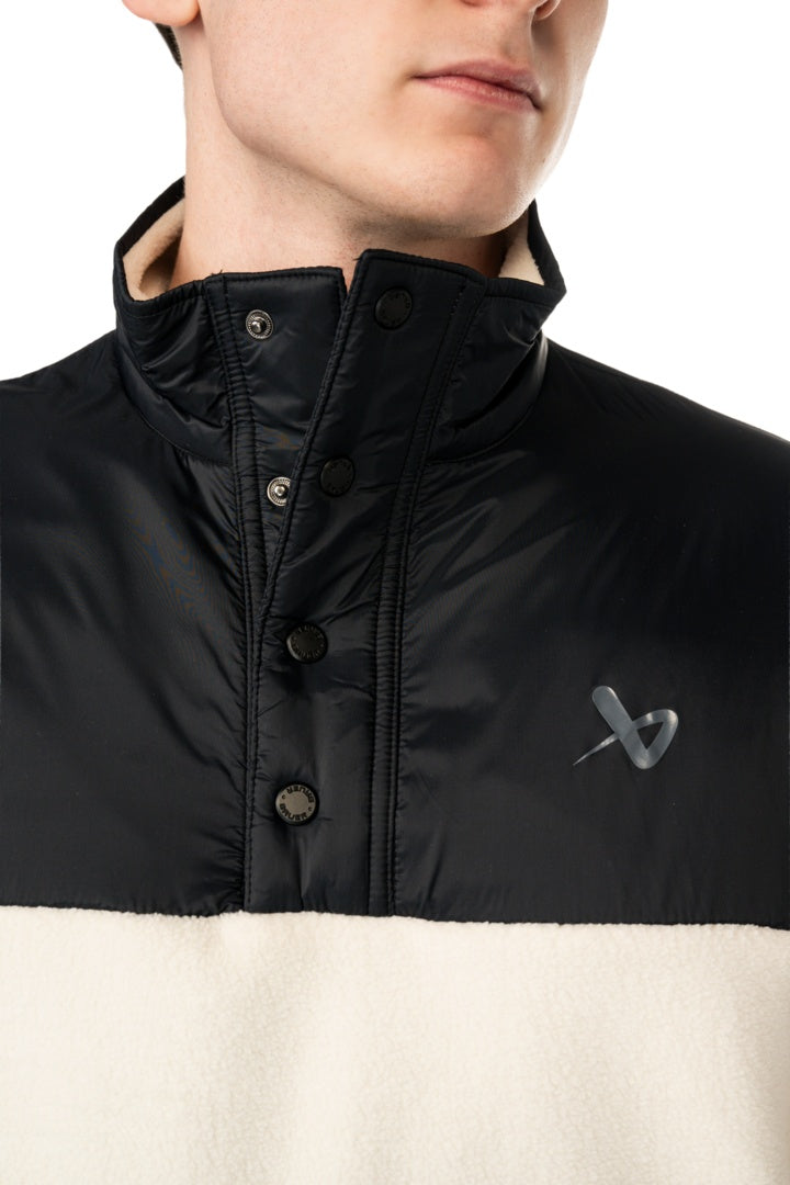 BAUER Senior Polarfleece Pullover Sweatshirt Black-Cream