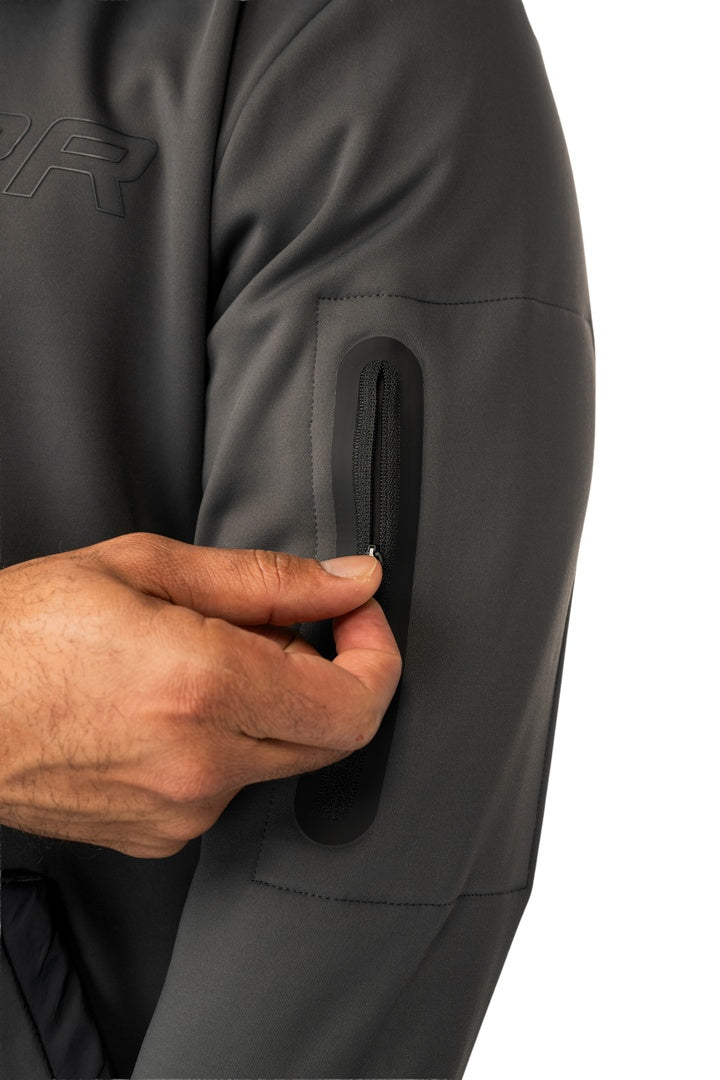 BAUER Senior Puffer 1/2 Zip Hoodie Black