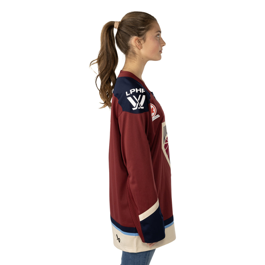 BAUER Senior PWHL Montreal Victoire Home Jersey burgundy
