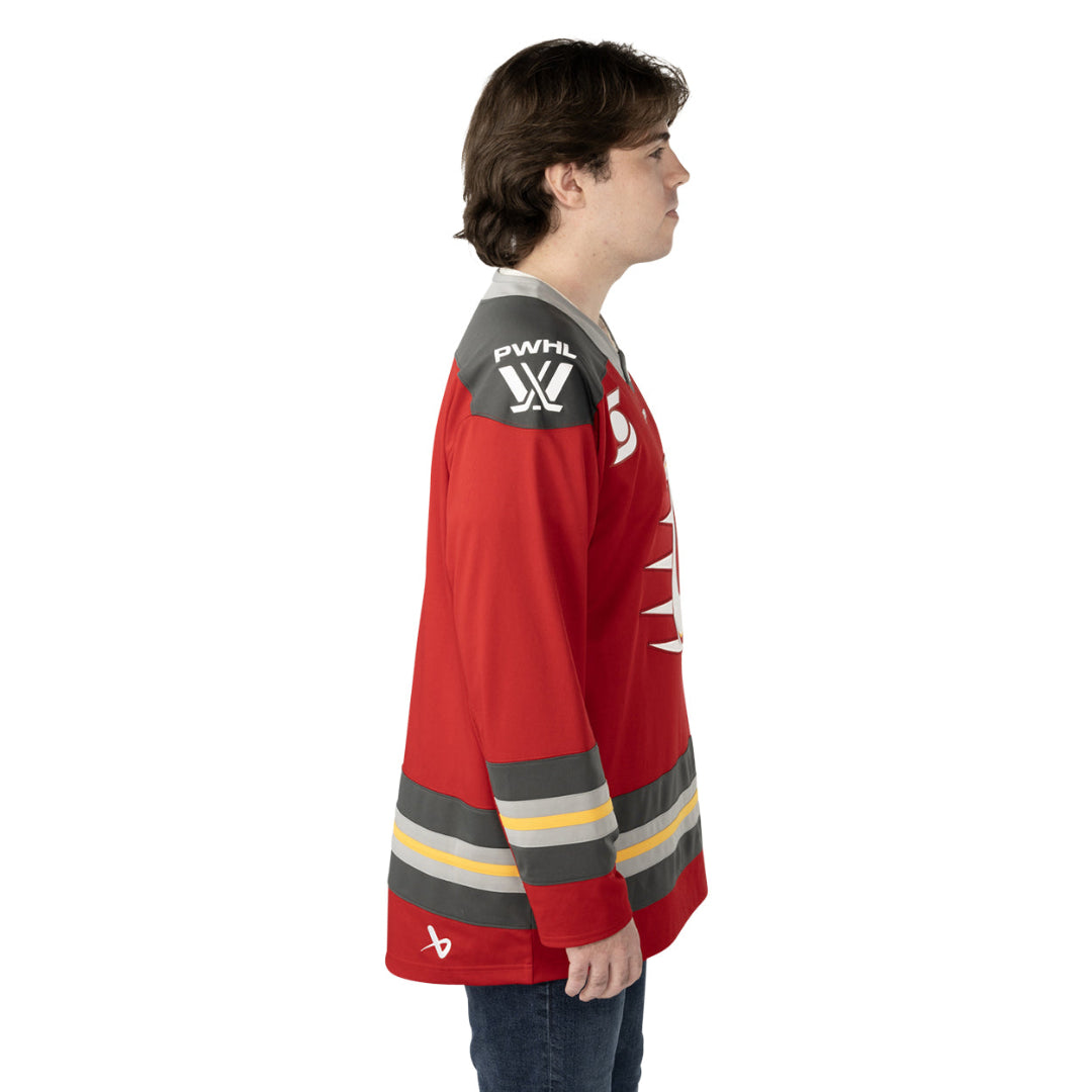 BAUER Senior PWHL Ottawa Charge Home Jersey red