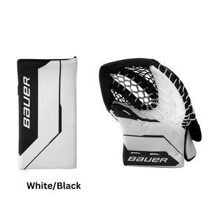 Bauer Senior Supreme Fuse Hockey Goalie Trapper+Blocker White/Black