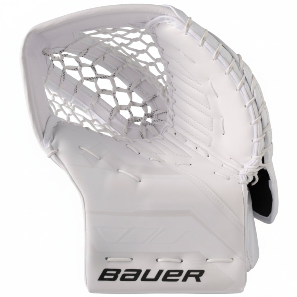 Bauer Senior Supreme Fuse Hockey Goalie Trapper (Intermediate Palm) white