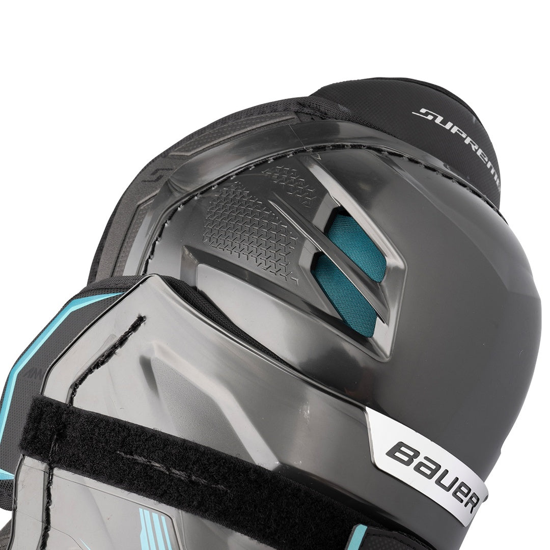Bauer Senior Supreme Fuse Hockey Player Shin Guard silver/ black