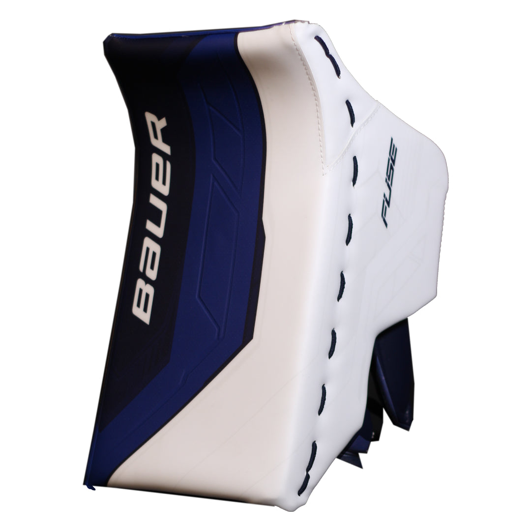 Bauer Senior Supreme Fuse USC Spec Hockey Goalie Blocker White/Navy/Royal