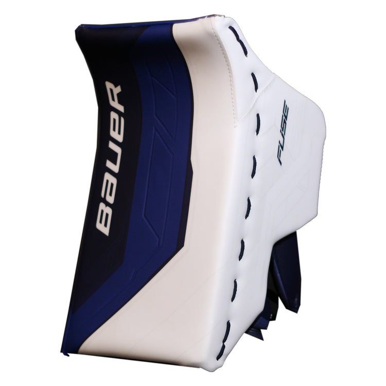 Bauer Senior Supreme Fuse USC Spec Hockey Goalie Blocker White/Navy/Royal
