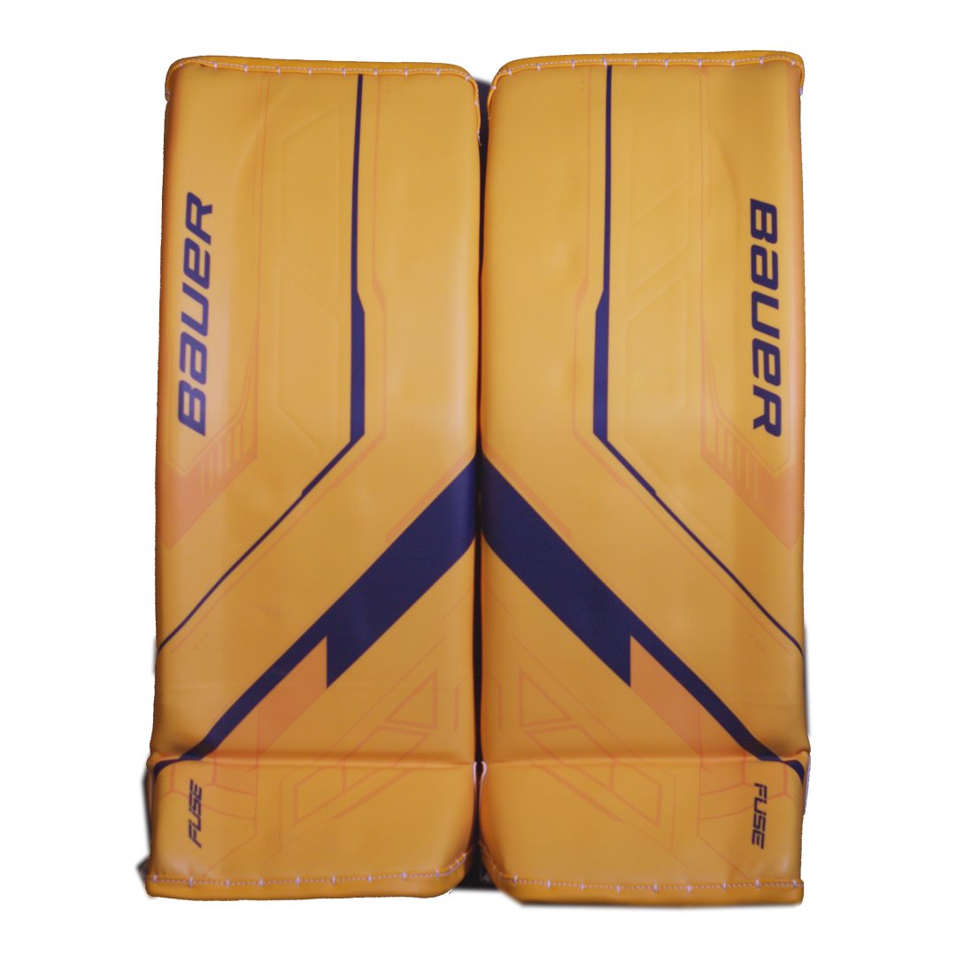 Bauer Senior Supreme Fuse USC Spec Hockey Goalie Pad Sport Gold/Navy