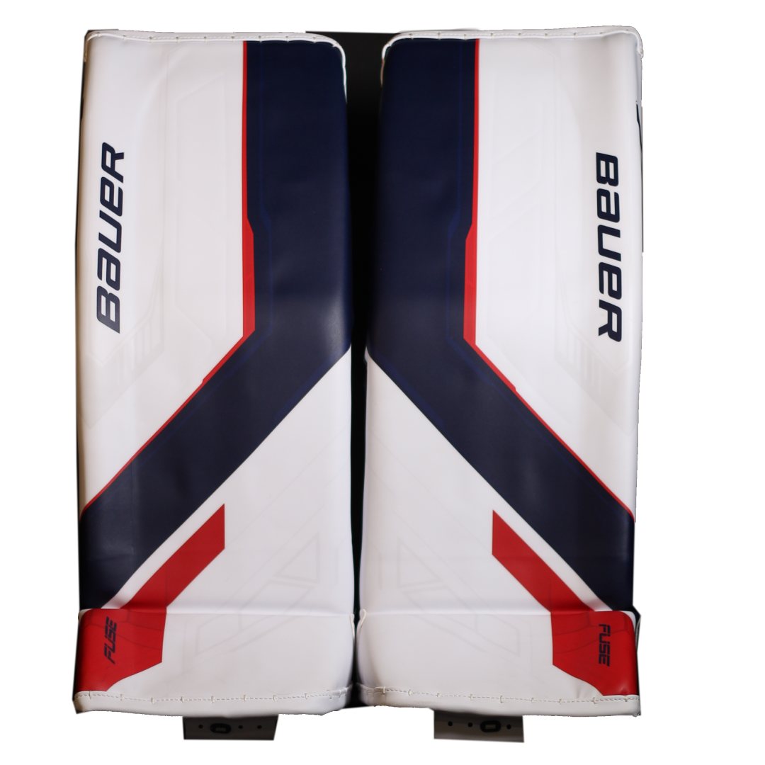 Bauer Senior Supreme Fuse USC Spec Hockey Goalie Pad White/Navy/Red